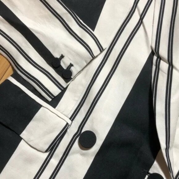 Zara Long Striped Coat - Picture 5 of 5